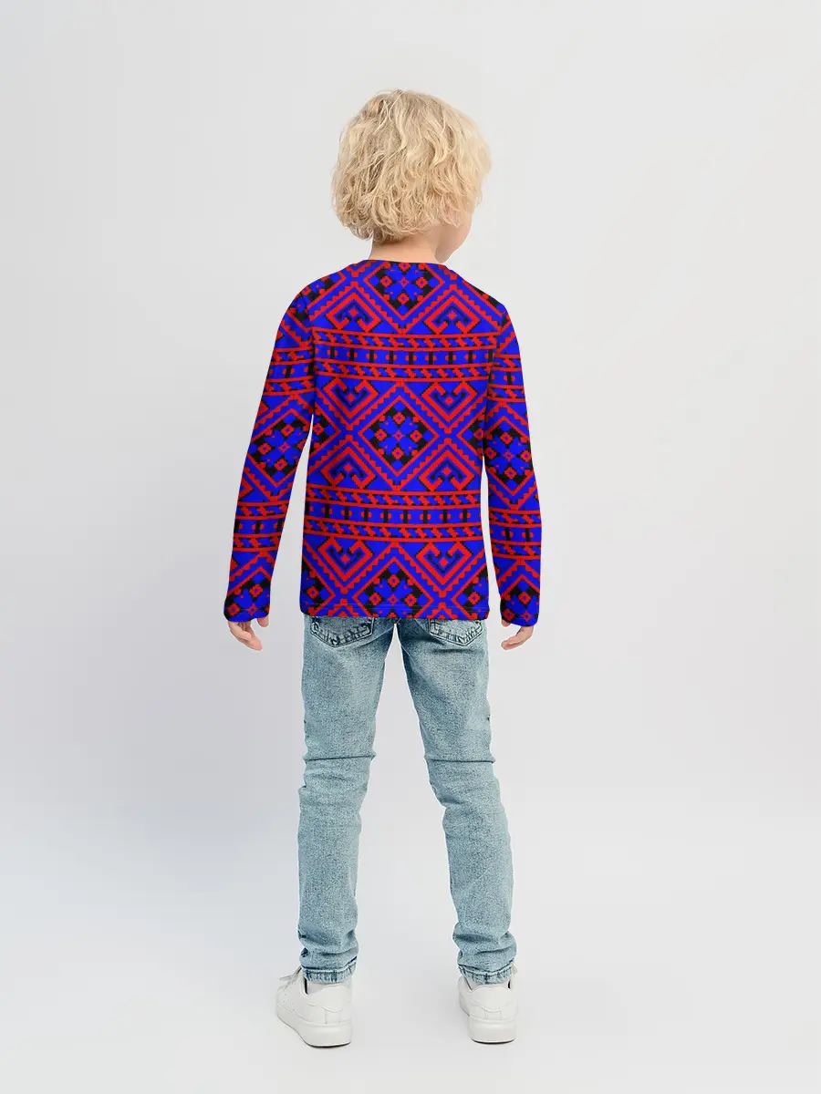 Детский лонгслив / Русские народные узоры