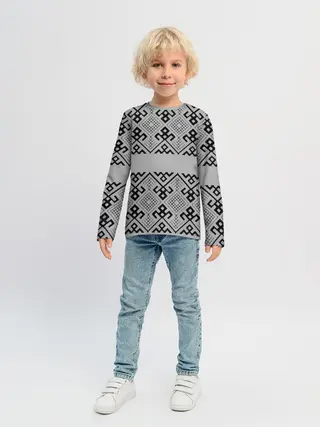 Детский лонгслив / Русские народные узоры