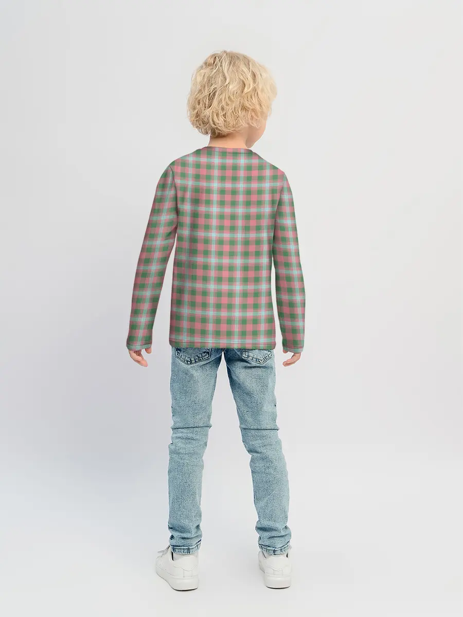 Детский лонгслив / Узор в клетку