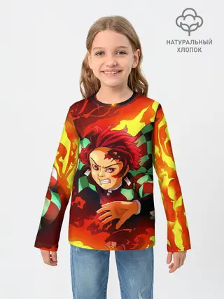 Детский лонгслив / КЛИНОК РАССЕКАЮЩИЙ ДЕМОНОВ