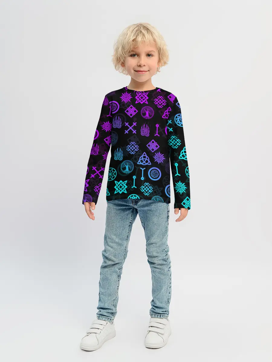 Детский лонгслив / СЛАВЯНСКИЕ РУНЫ | ПАТТЕРН