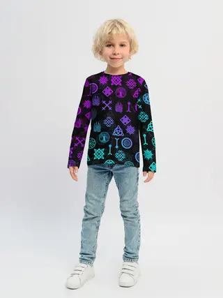 Детский лонгслив / СЛАВЯНСКИЕ РУНЫ | ПАТТЕРН