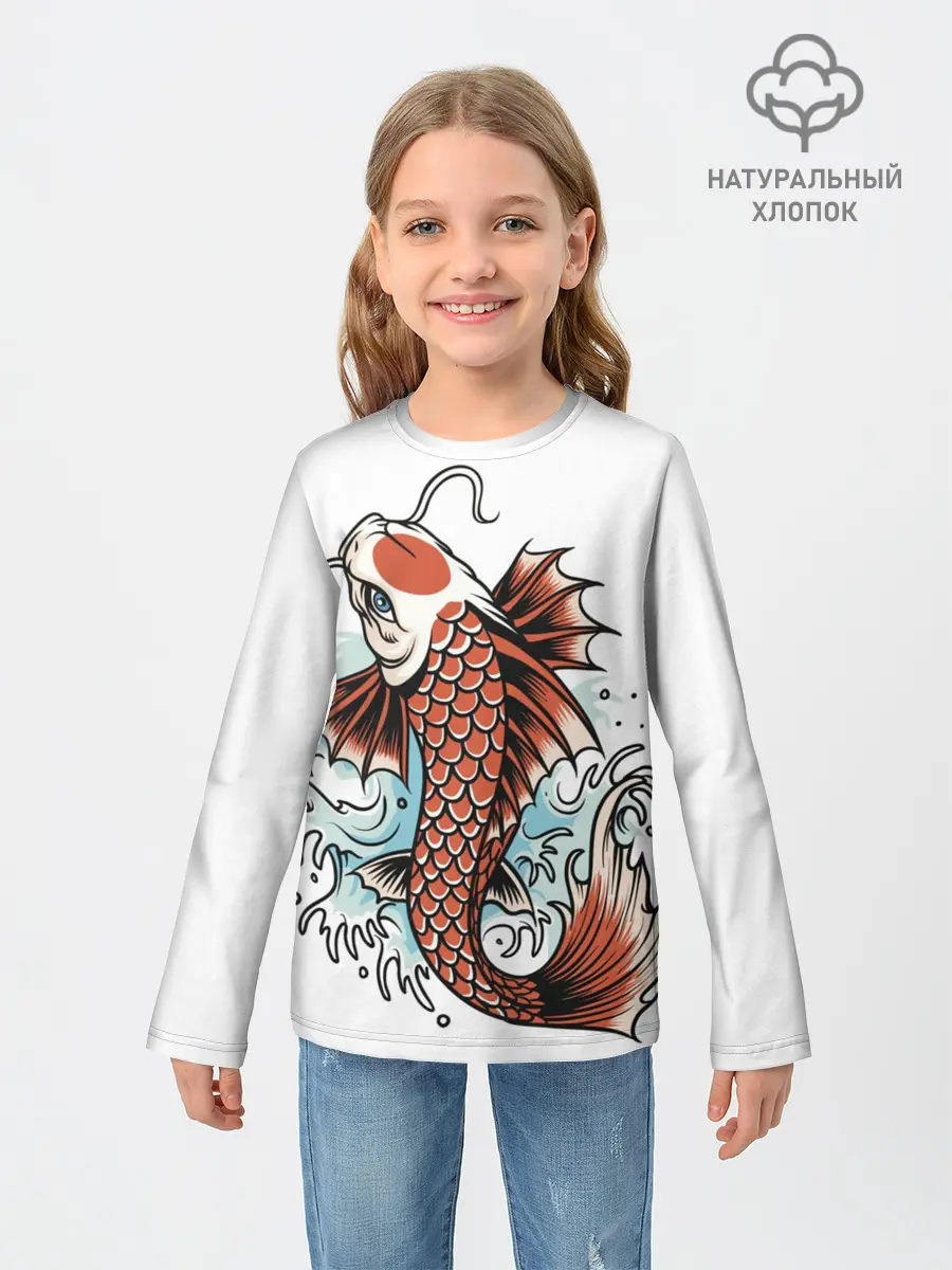 Детский лонгслив / Карп Кои