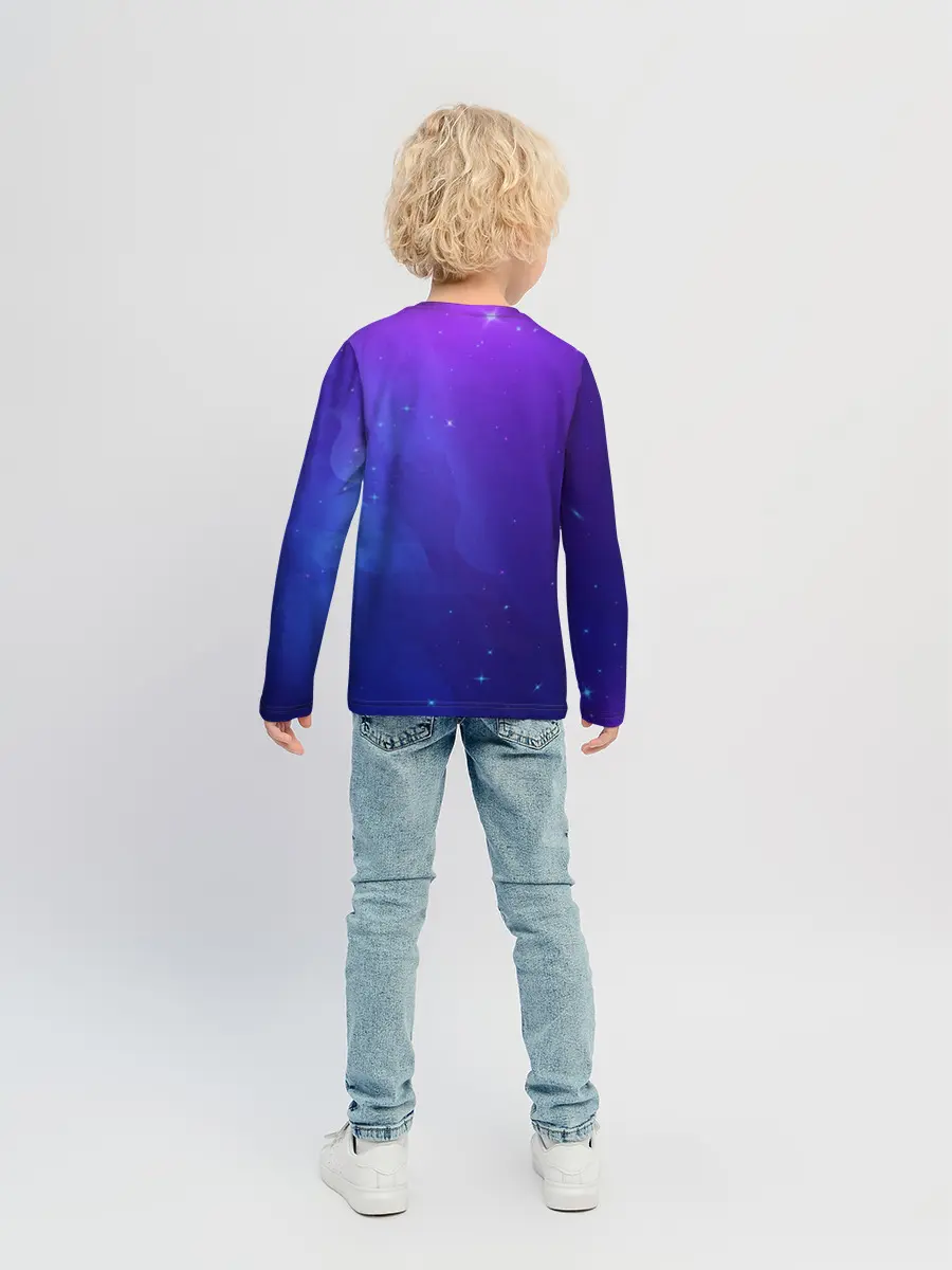 Детский лонгслив / Retrowave Neon Horse
