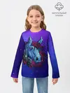 Детский лонгслив / Retrowave Neon Horse