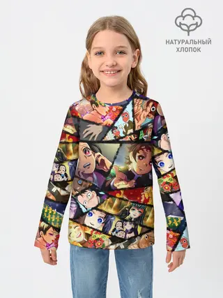 Детский лонгслив / КЛИНОК РАССЕКАЮЩИЙ ДЕМОНОВ