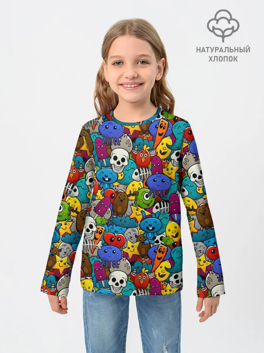 Детский лонгслив / Граффити