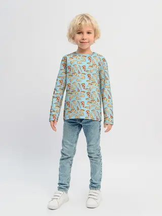 Детский лонгслив / Кусочки Пиццы