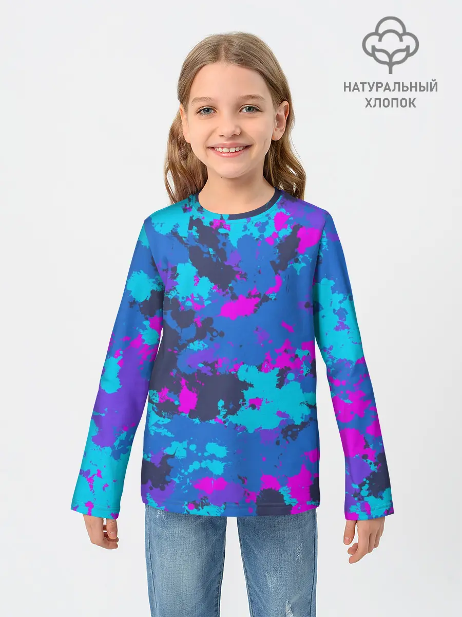 Детский лонгслив / Неоновые краски