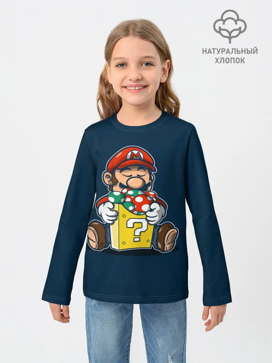 Детский лонгслив / Марио