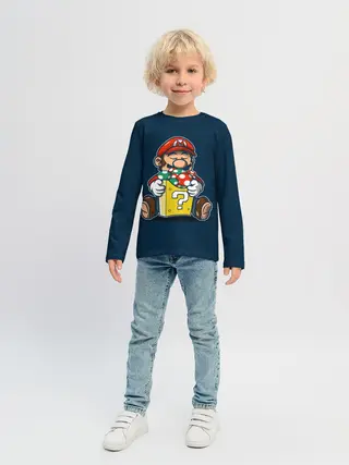 Детский лонгслив / Марио