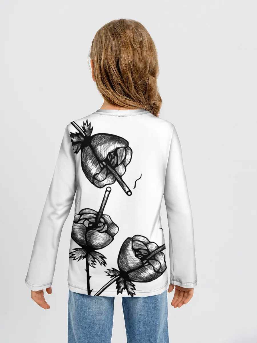 Детский лонгслив / Дымящие розы