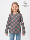 Детский лонгслив / Клеточный узор