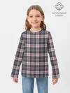 Детский лонгслив / Клеточный узор