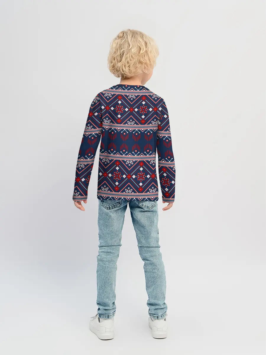 Детский лонгслив / Русские народные узоры