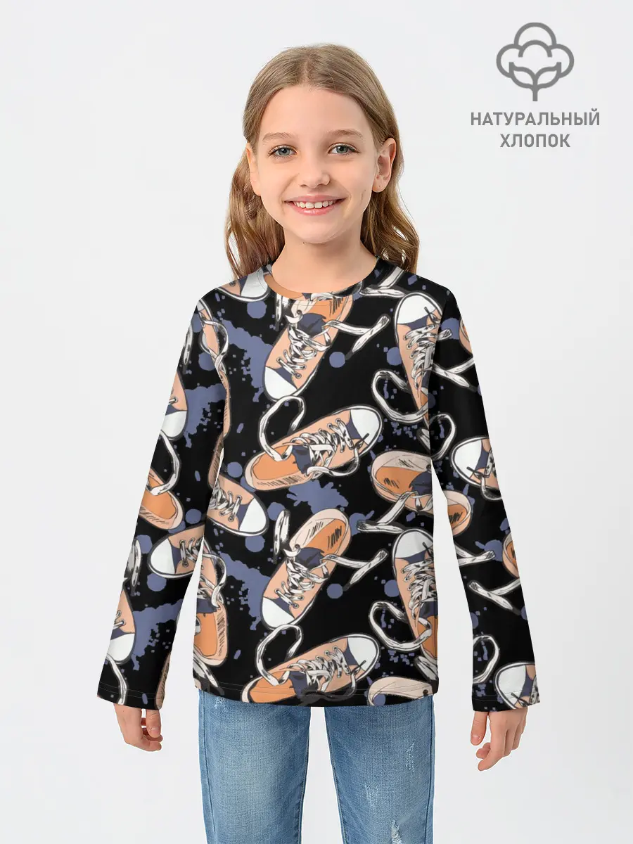 Детский лонгслив / Кеды / Sneakers