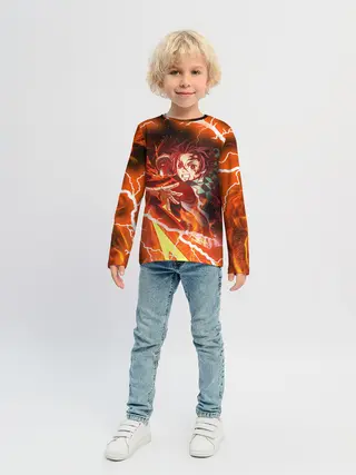 Детский лонгслив / КЛИНОК РАССЕКАЮЩИЙ ДЕМОНОВ