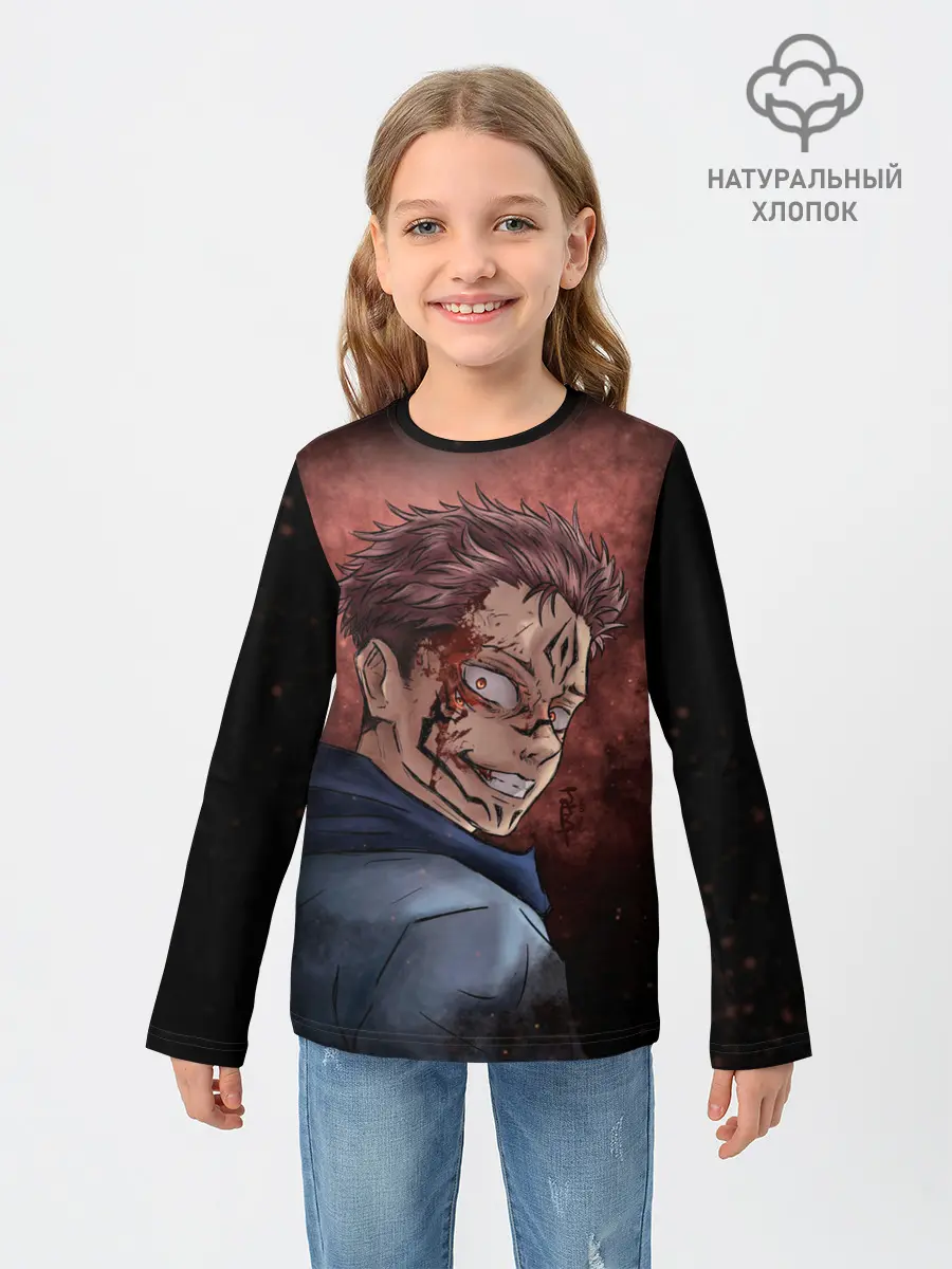 Детский лонгслив / МАГИЧЕСКАЯ БИТВА / SUKUNA