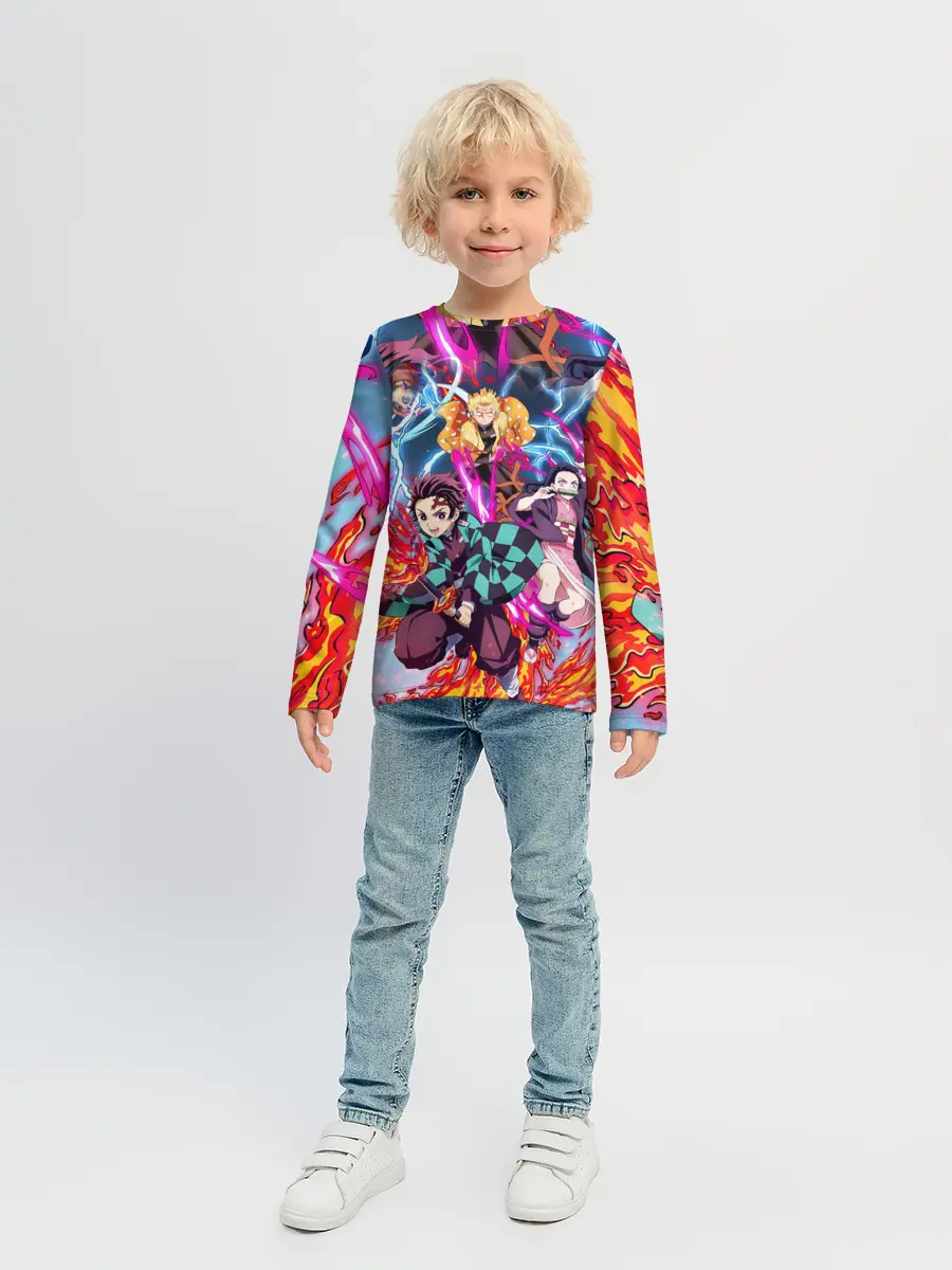 Детский лонгслив / КЛИНОК РАССЕКАЮЩИЙ ДЕМОНОВ