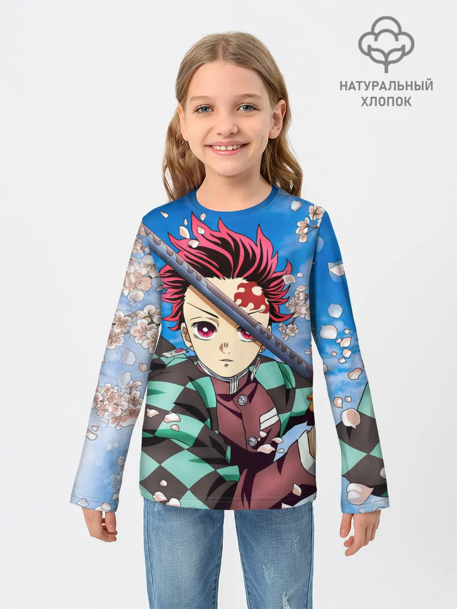 Детский лонгслив / КЛИНОК РАССЕКАЮЩИЙ ДЕМОНОВ