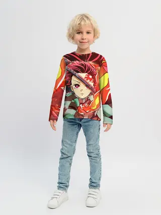 Детский лонгслив / КЛИНОК РАССЕКАЮЩИЙ ДЕМОНОВ