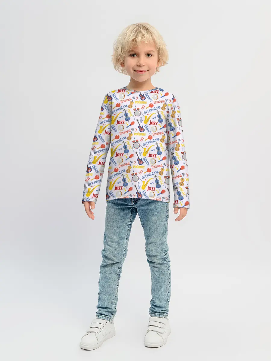 Детский лонгслив / Музыка