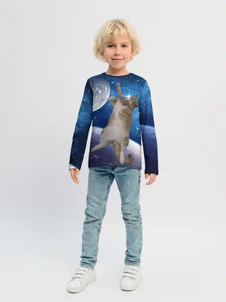 Детский лонгслив / Кисулькин в космосе