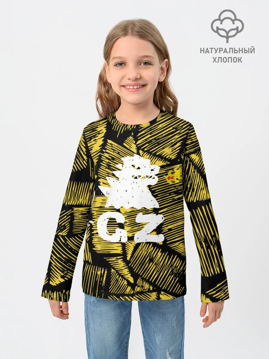 Детский лонгслив / годзилла