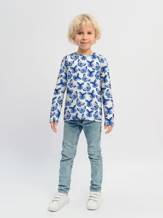 Детский лонгслив / Бабочки / Butterflies