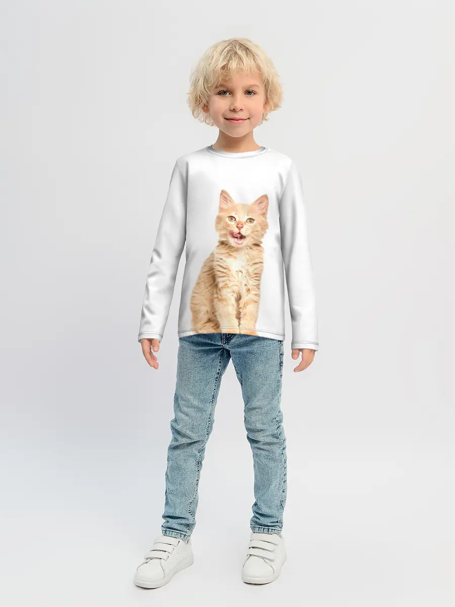 Детский лонгслив / Кошечка