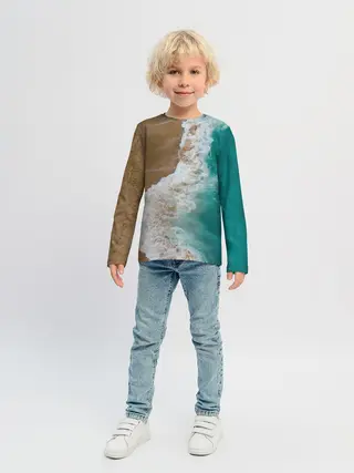 Детский лонгслив / Пляж / beach