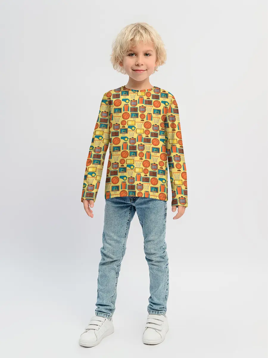 Детский лонгслив / Баскетбол