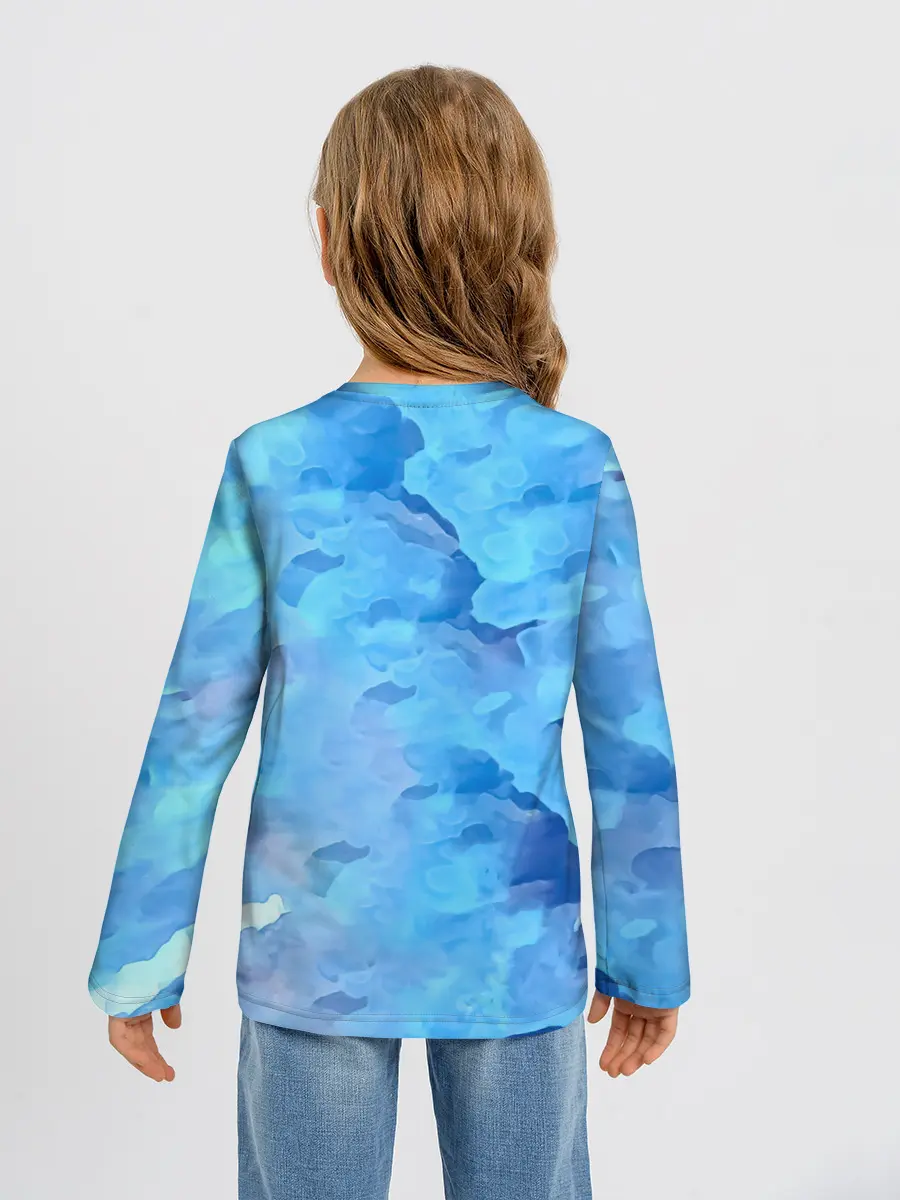 Детский лонгслив / Kaneki Ken на синем фоне