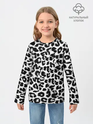 Детский лонгслив / Снежный Барс