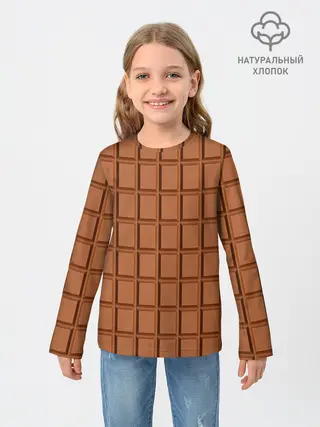 Детский лонгслив / Шоколад