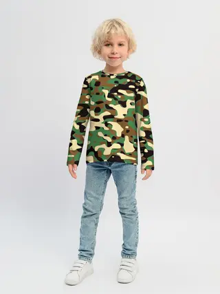 Детский лонгслив / Камуфляж