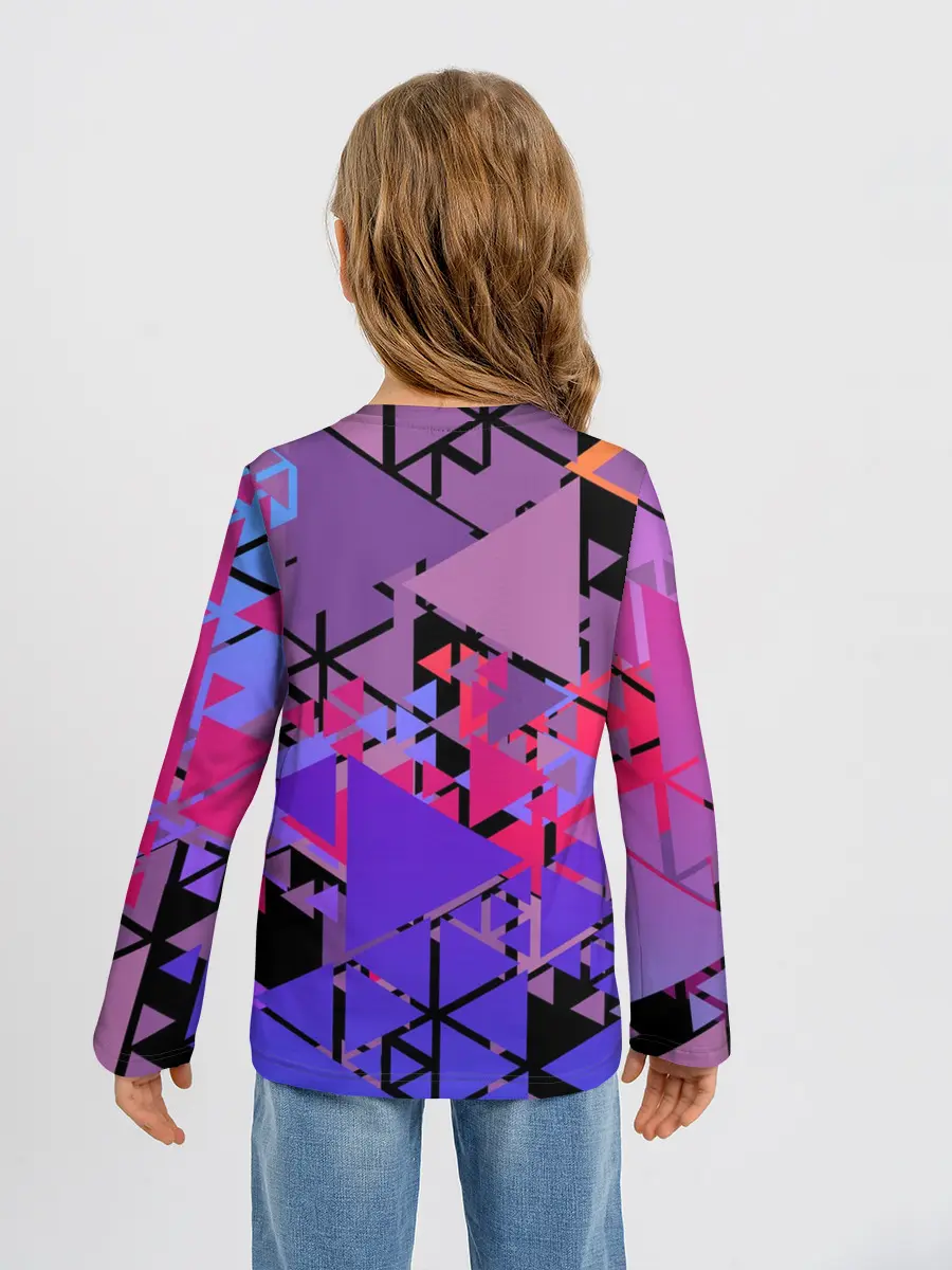 Детский лонгслив / Треугольники