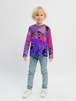 Детский лонгслив / Треугольники