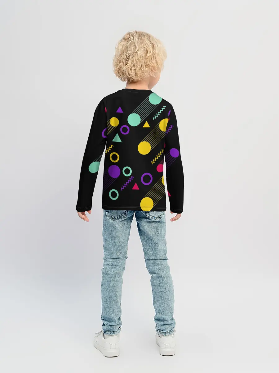 Детский лонгслив / Круги и Треугольники