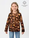 Детский лонгслив / Кофе 3D
