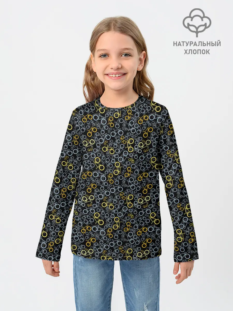 Детский лонгслив / Велосипеды