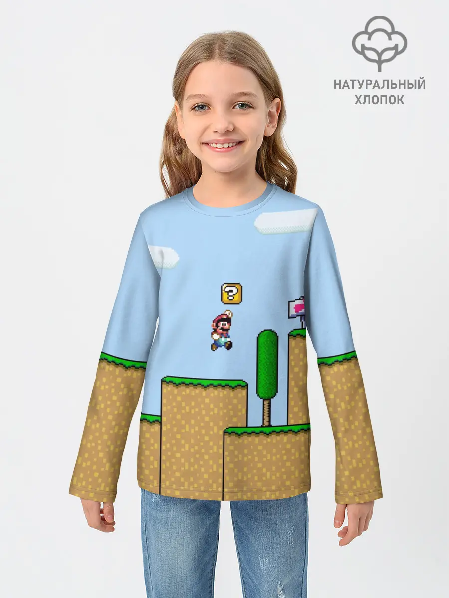Детский лонгслив / Mario