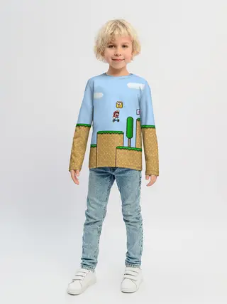 Детский лонгслив / Mario