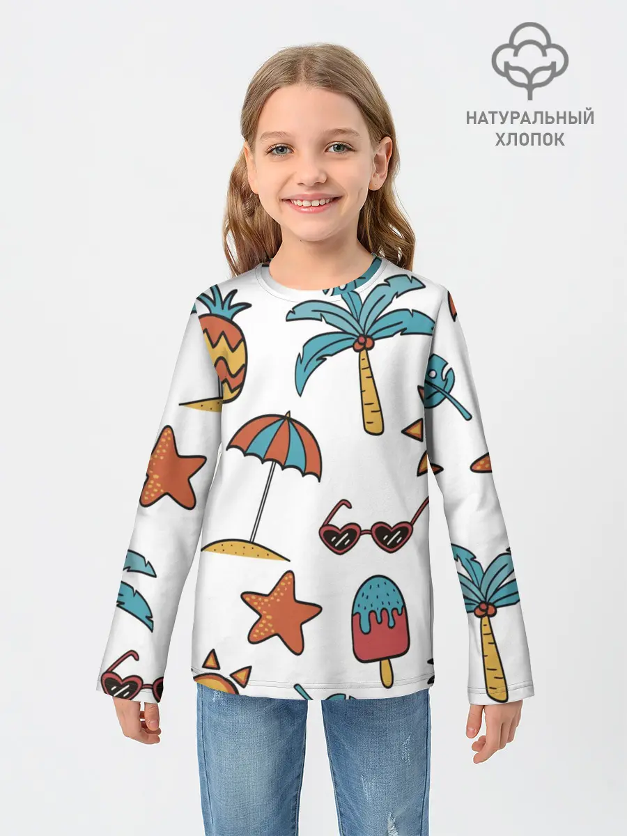Детский лонгслив / Summer with love