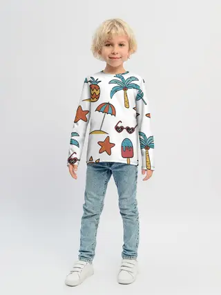 Детский лонгслив / Summer with love