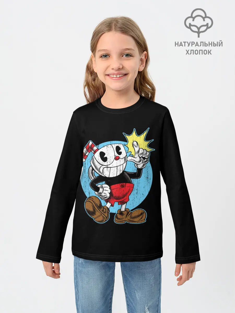 Детский лонгслив / CUPHEAD | КАПХЕД