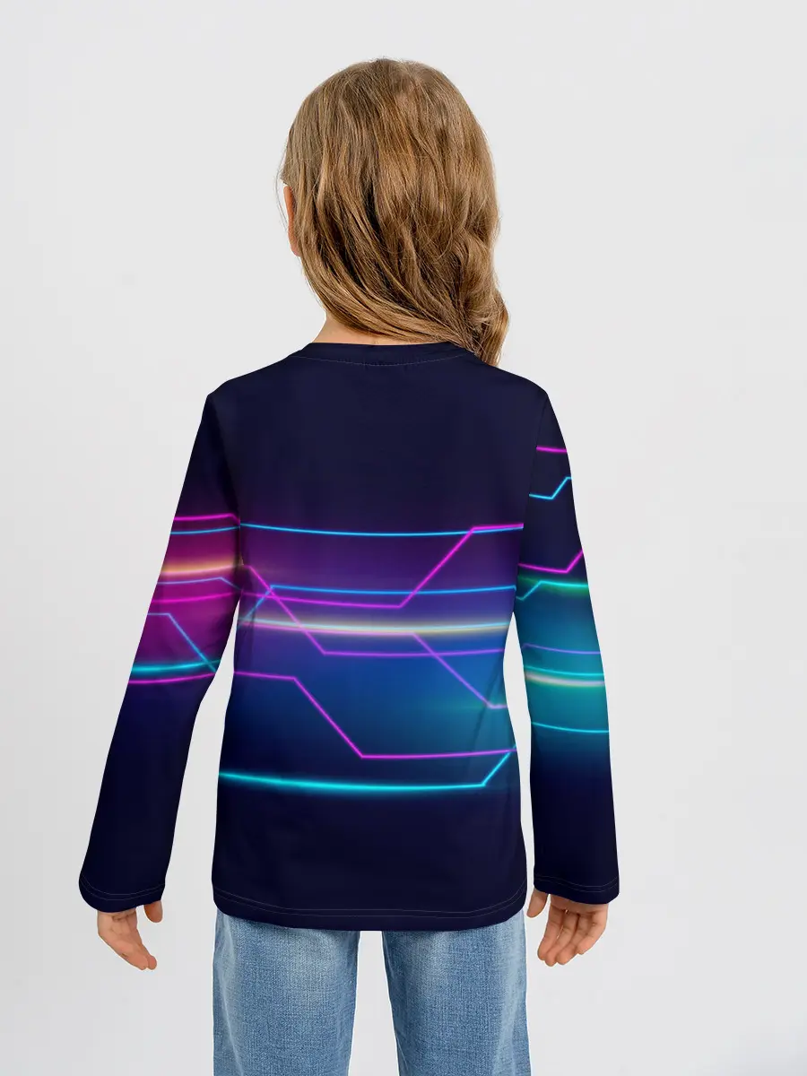Детский лонгслив / Лазерные лучи