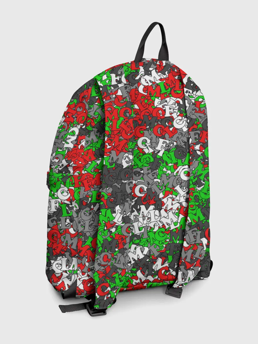 Рюкзак джинсовый / Камуфляж с буквами FCLM