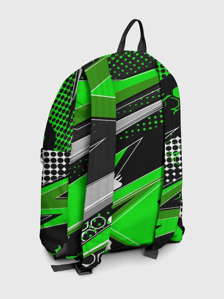 Рюкзак джинсовый / Зеленая краска