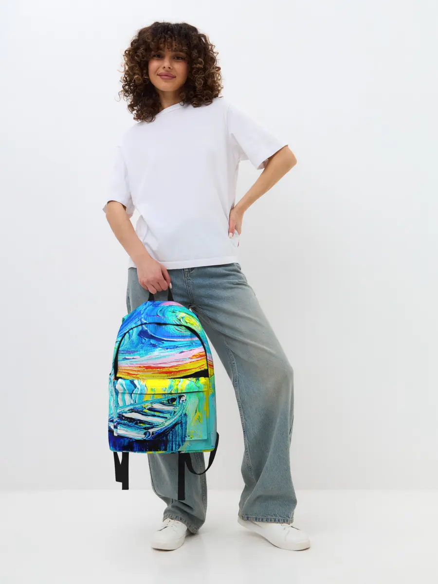 Рюкзак джинсовый / НОЧНОЙ ПРИЧАЛ ВАНГОГ